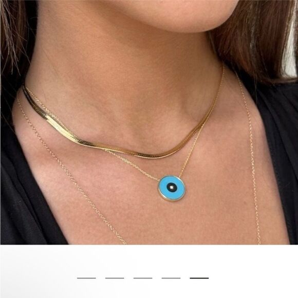 NWT Jennifer Zeuner Karli Necklace Gold Plated - Picture 1 of 8